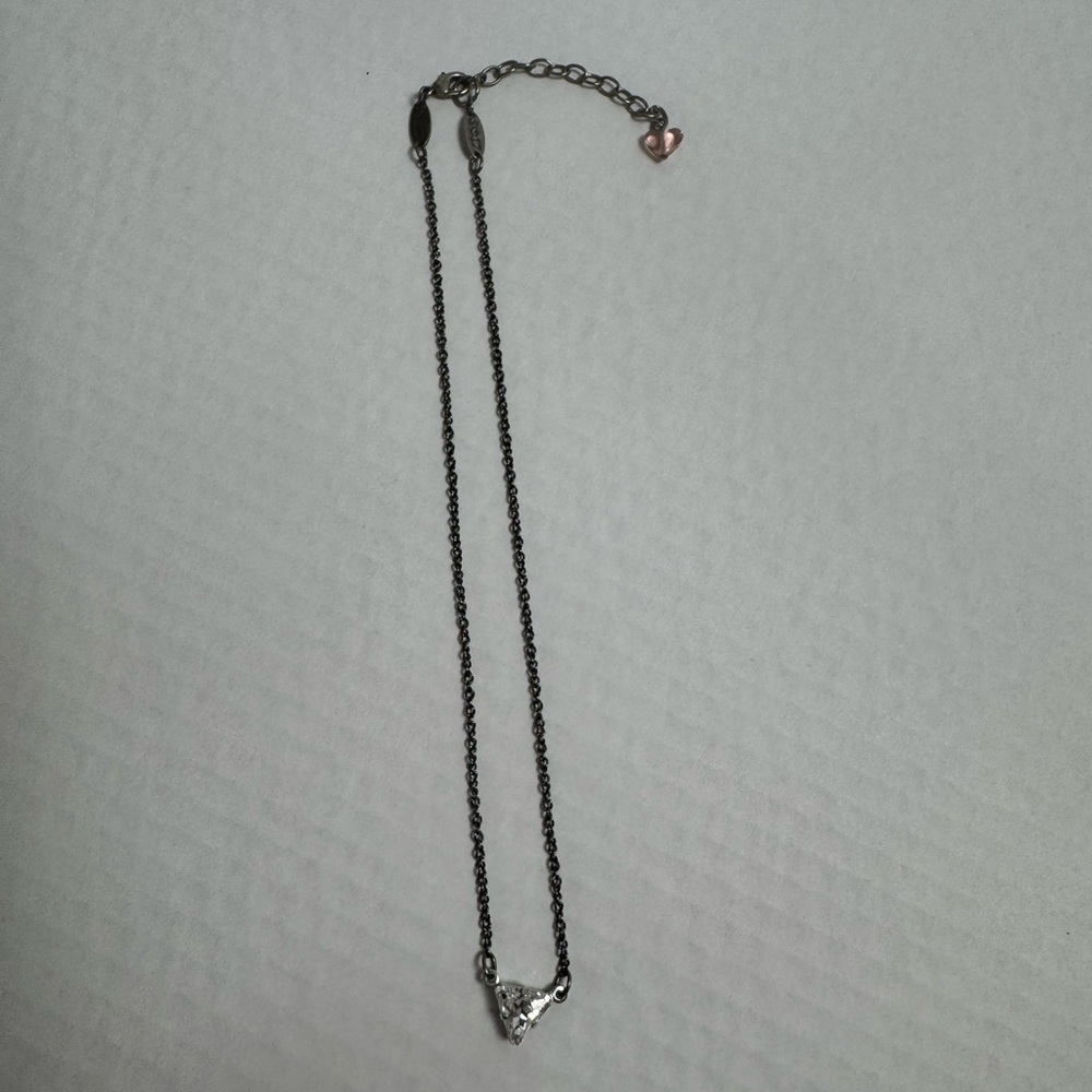 Sabika Silver Triangle Pendant Necklace - Picture 2 of 5